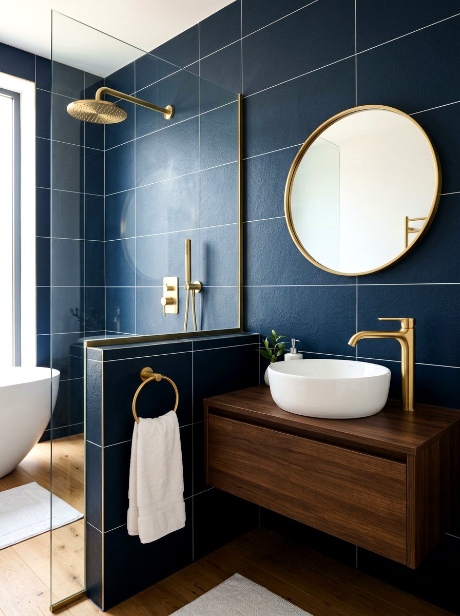 Brass Fixtures - 30 spa bathroom ideas