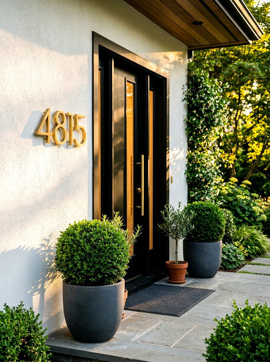 Brass Floating House Number - 30 house number sign ideas luxury