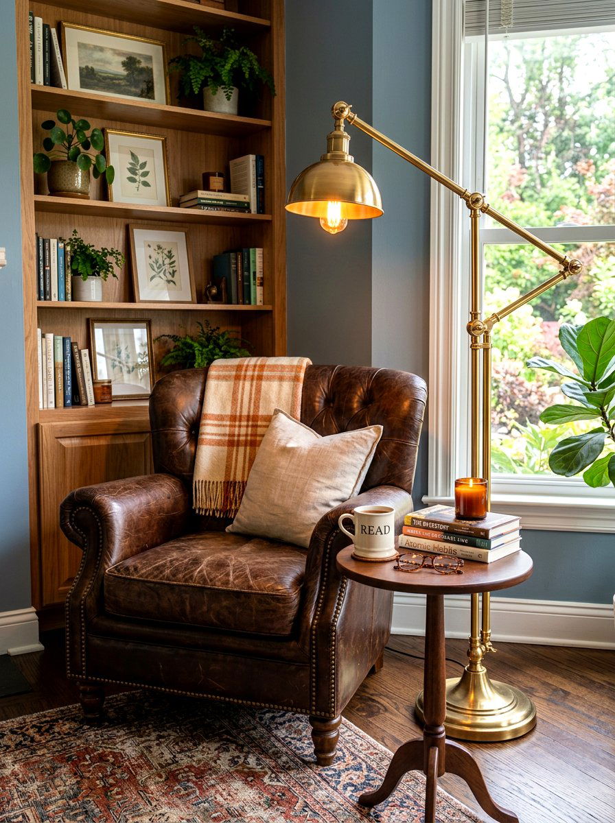 Brass Floor Lamp - 30 brass decor ideas