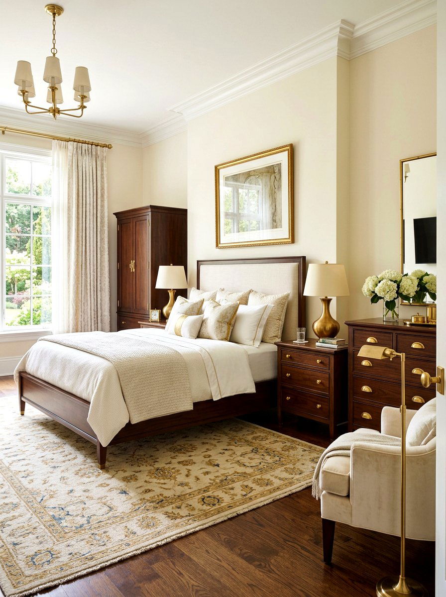 Brass Hardware - 30 Nancy Meyers bedroom ideas
