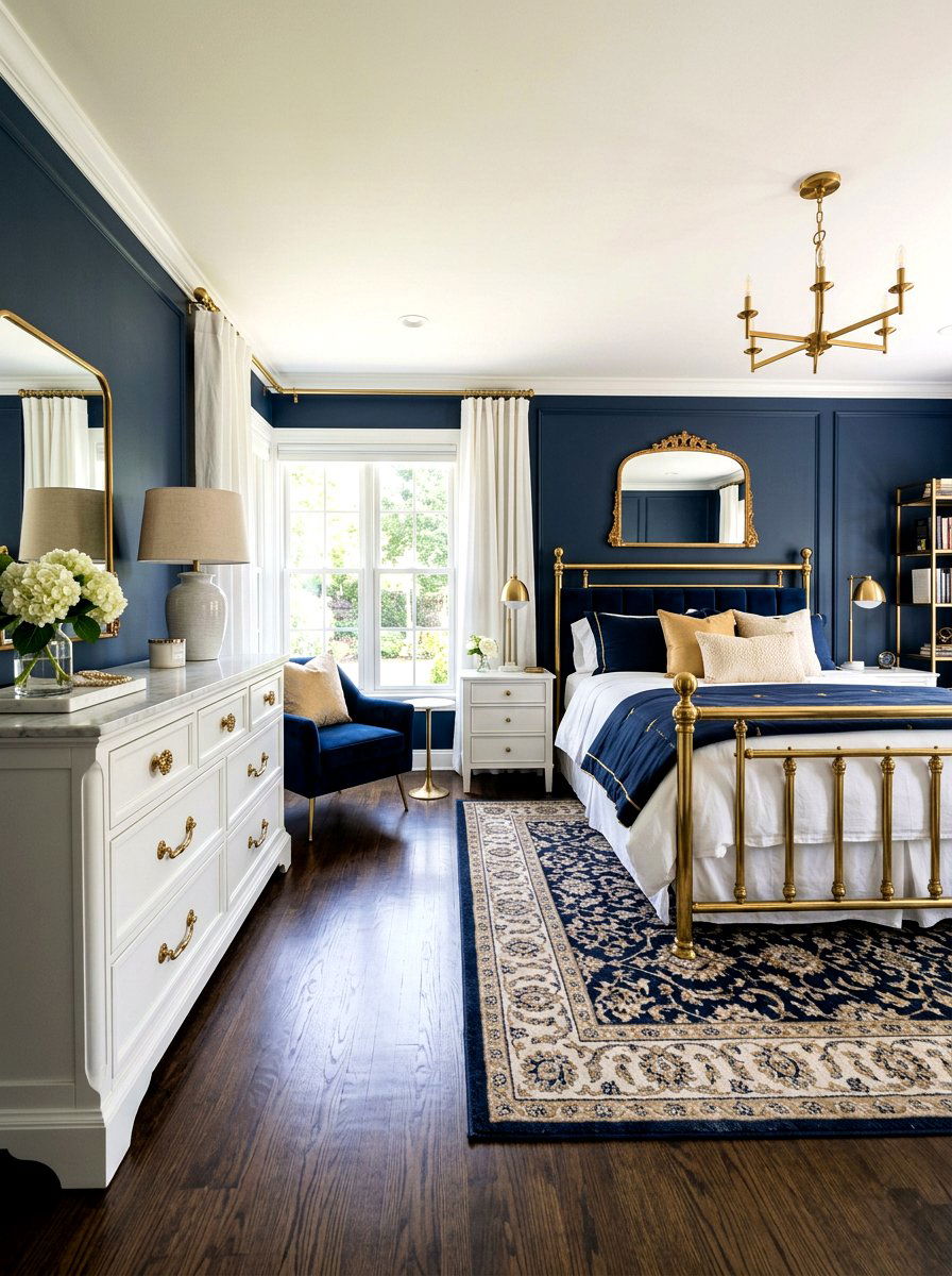 Brass Hardware - 30 spring bedroom refresh ideas