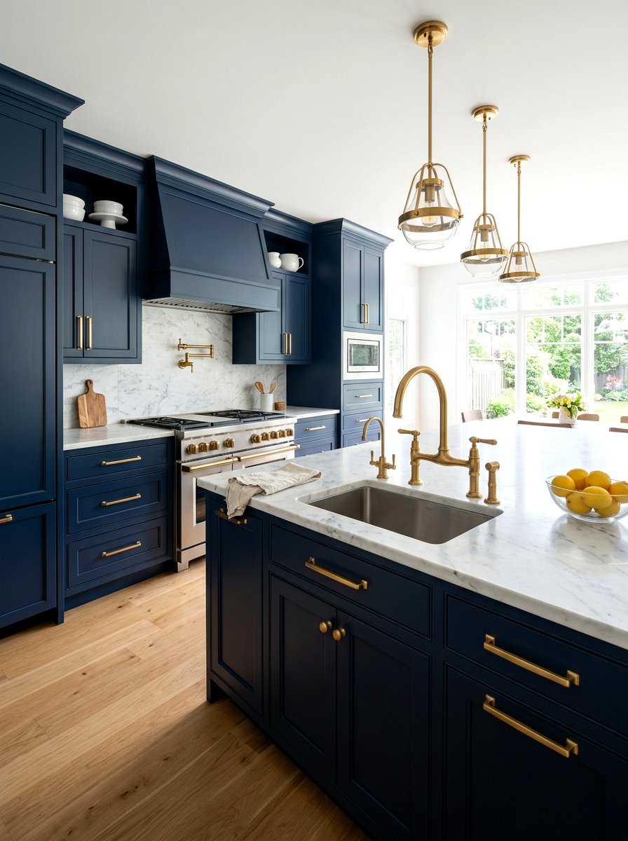 Brass Hardware Accents - 30 coffeehouse kitchen decor ideas