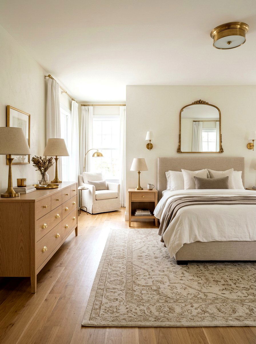 Brass Hardware Bedroom - 30 soft luxury bedroom ideas