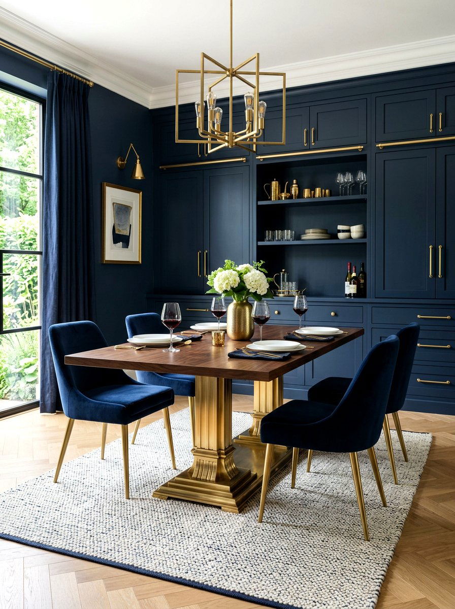 Brass Hardware Finishes - 30 cafe style dining ideas