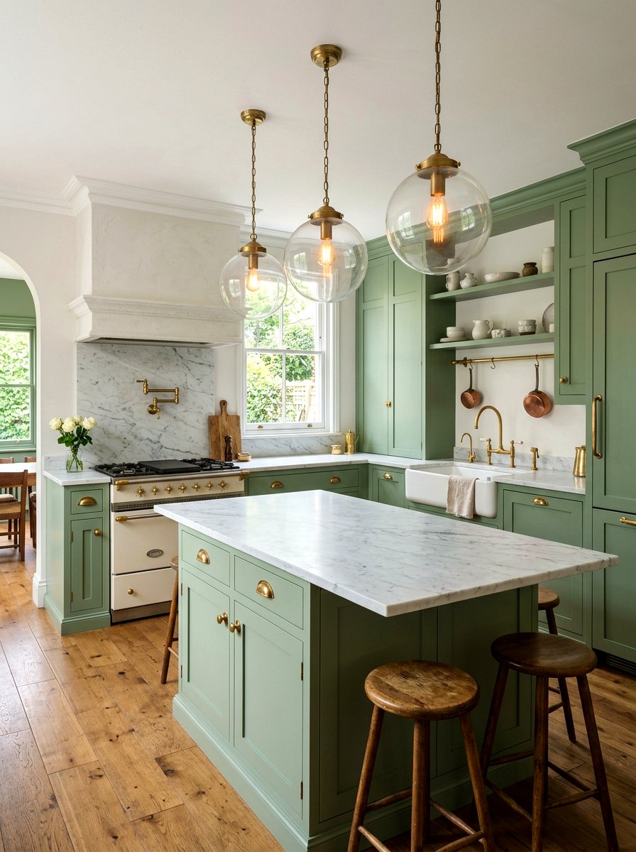 Brass Hardware Kitchen - 30 California casual kitchen ideas
