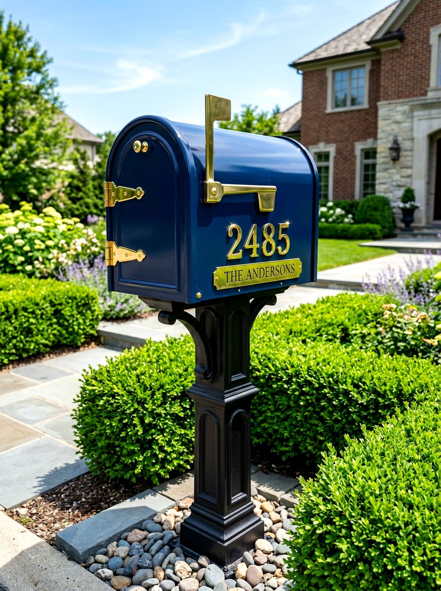 Brass Hardware Mailbox - 30 mailbox curb appeal ideas