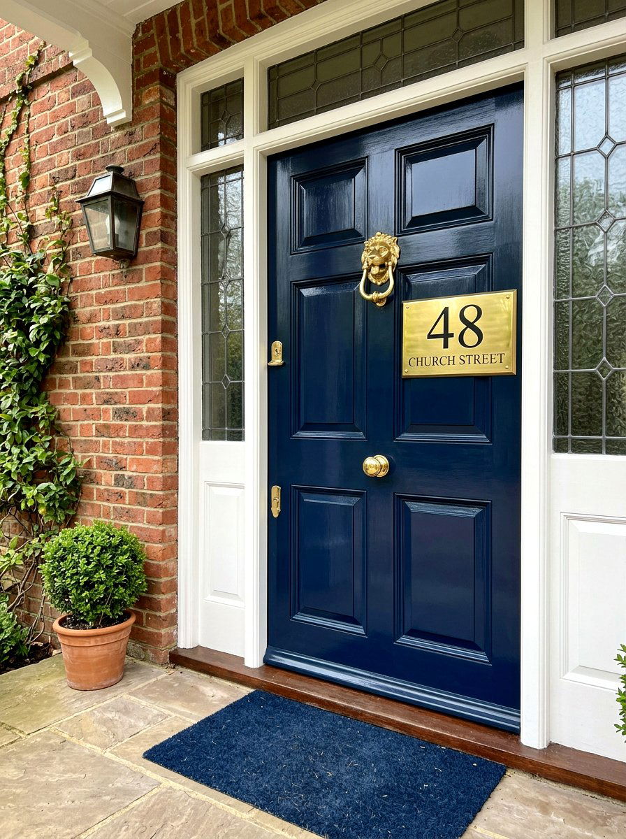 Brass House Number Plaque - 30 house numbers curb appeal ideas