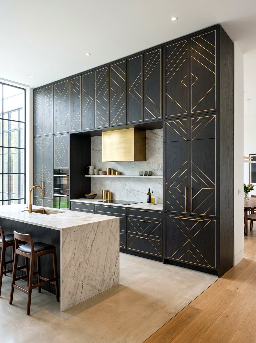 Brass Inlay Kitchen Cabinets - 30 unlacquered brass kitchen ideas