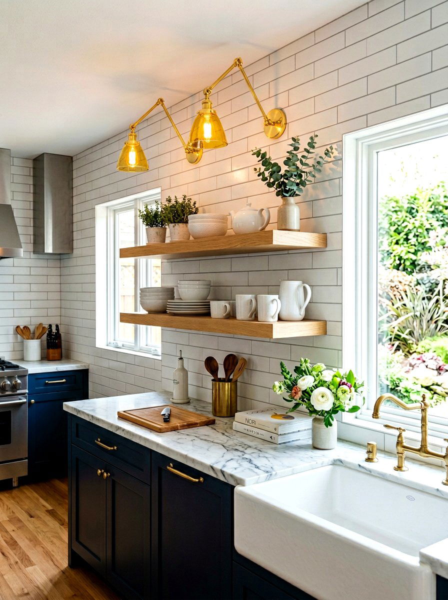 Brass Kitchen Wall Sconce - 30 kitchen lighting ideas