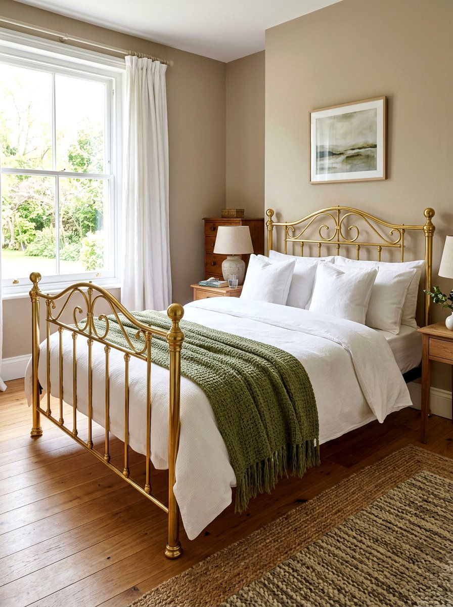 Brass Metal Bed Frame - 30 grandmother bedroom ideas