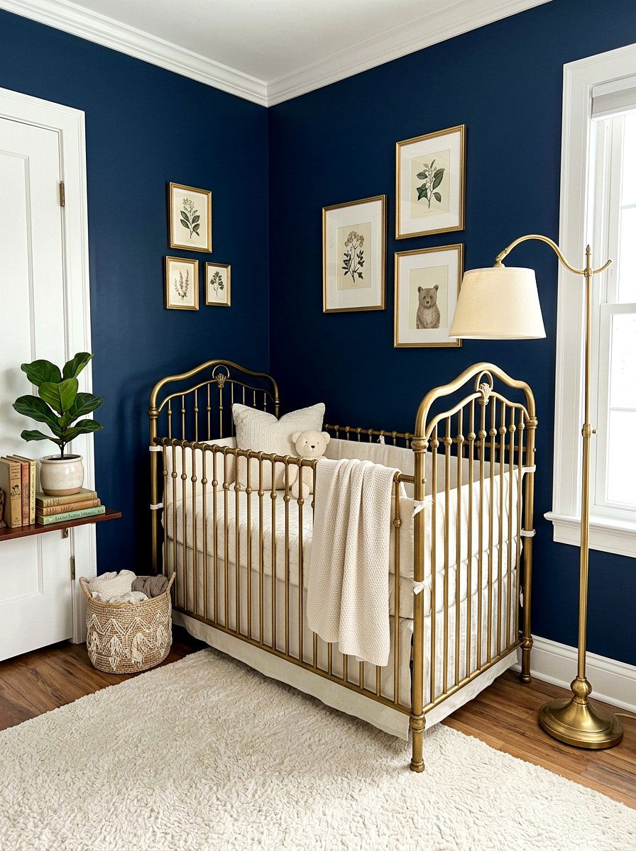 Brass Metal Crib - 30 crib corner styling ideas