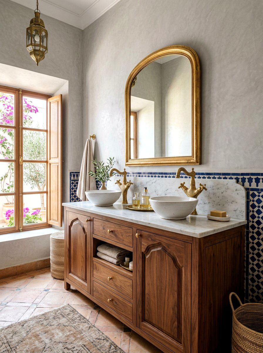 Brass Moroccan Faucet Bathroom - 30 Moroccan bathroom ideas