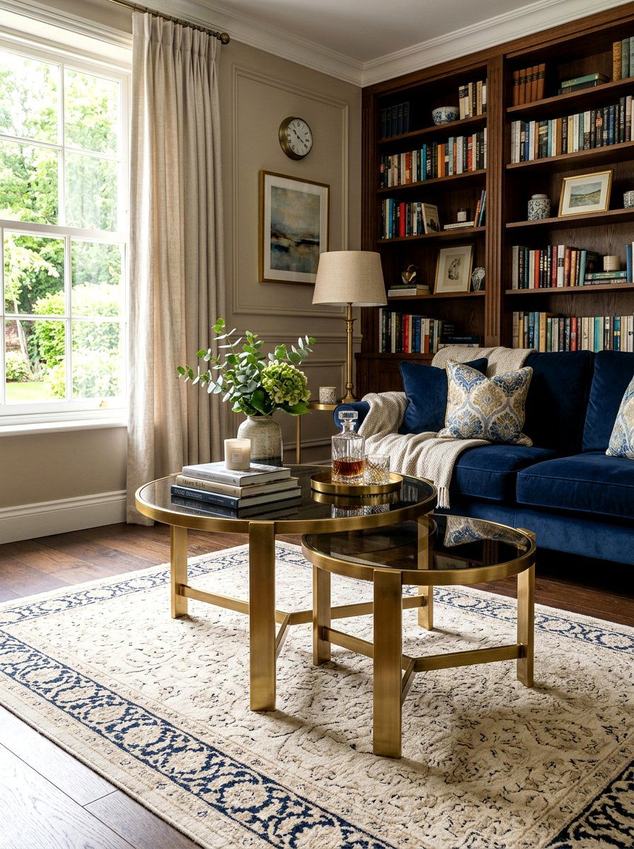 Brass Nesting Coffee Table - 30 nesting coffee table ideas