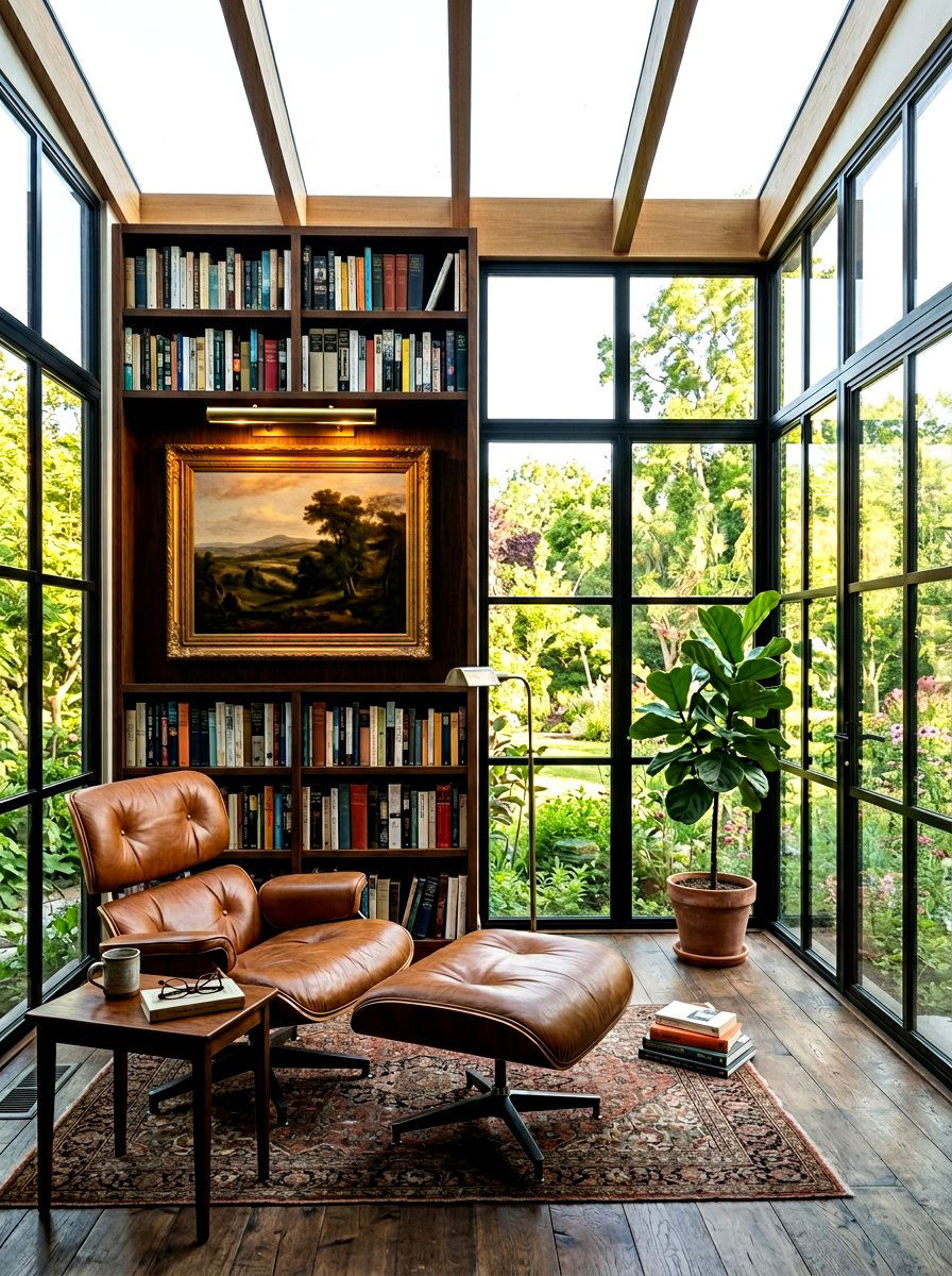 Brass Picture Light - 30 sunroom lighting ideas