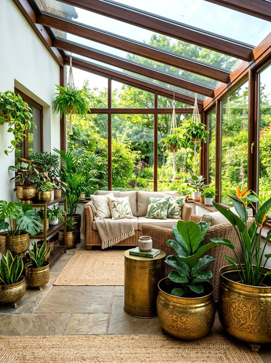 Brass Planter - 30 brass decor ideas