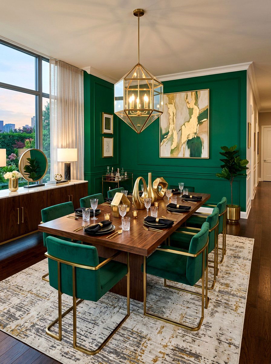 Brass Sculptural Objects - 30 dining room centerpiece ideas