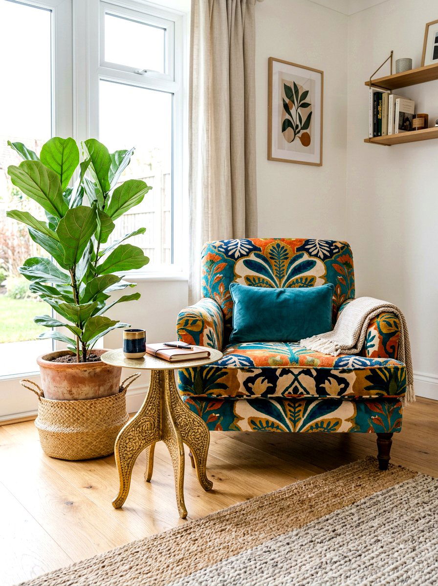 Brass Side Table - 30 brass decor ideas
