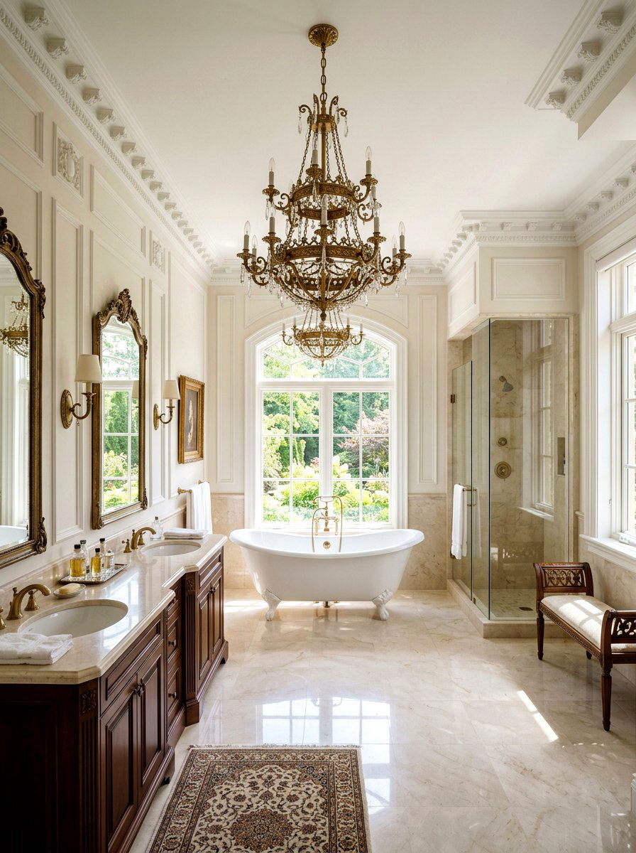 Brass Tiered Chandelier Bathtub - 30 chandelier over bathtub ideas