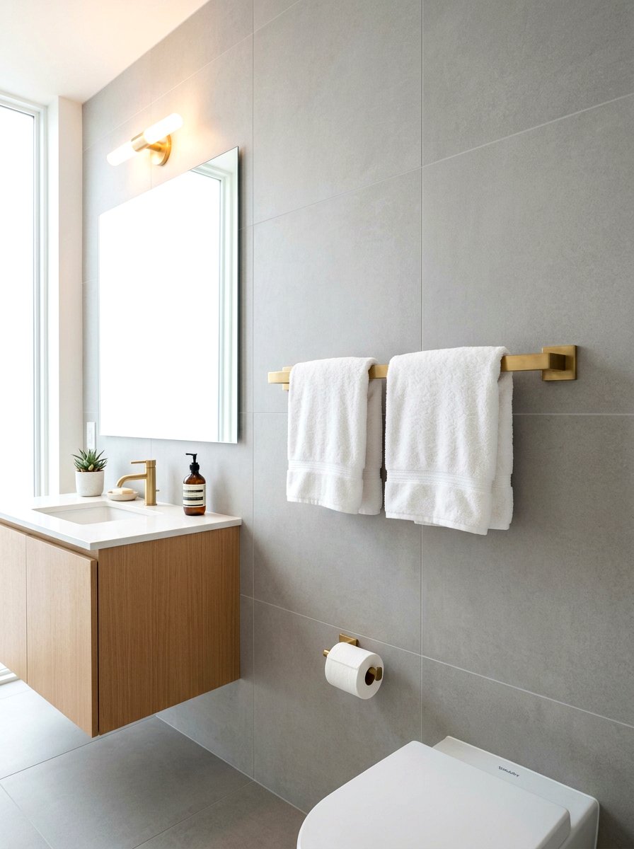 Brass Towel Bar - 30 brass decor ideas