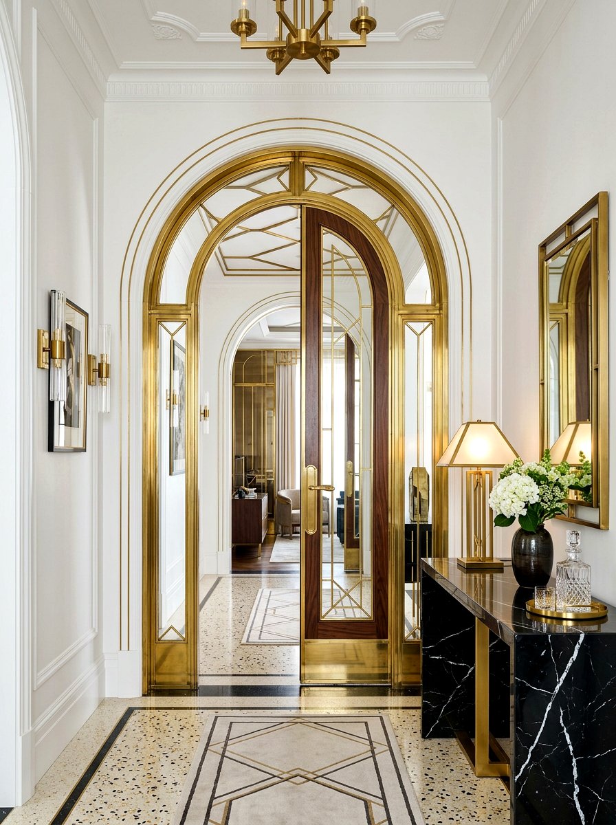 Brass Trimmed Arched Doorway - 30 arched doorway ideas