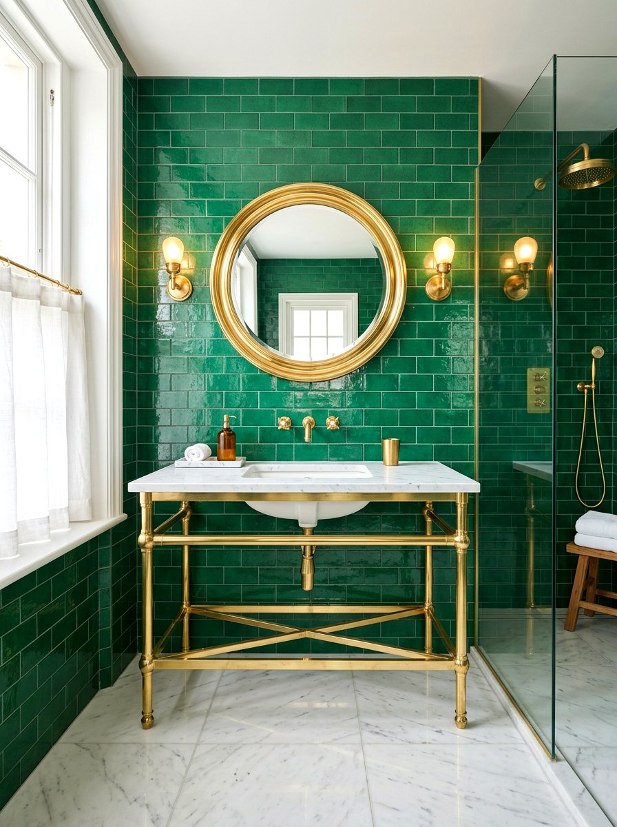 Brass Vanity Unit - 30 bathroom sink ideas