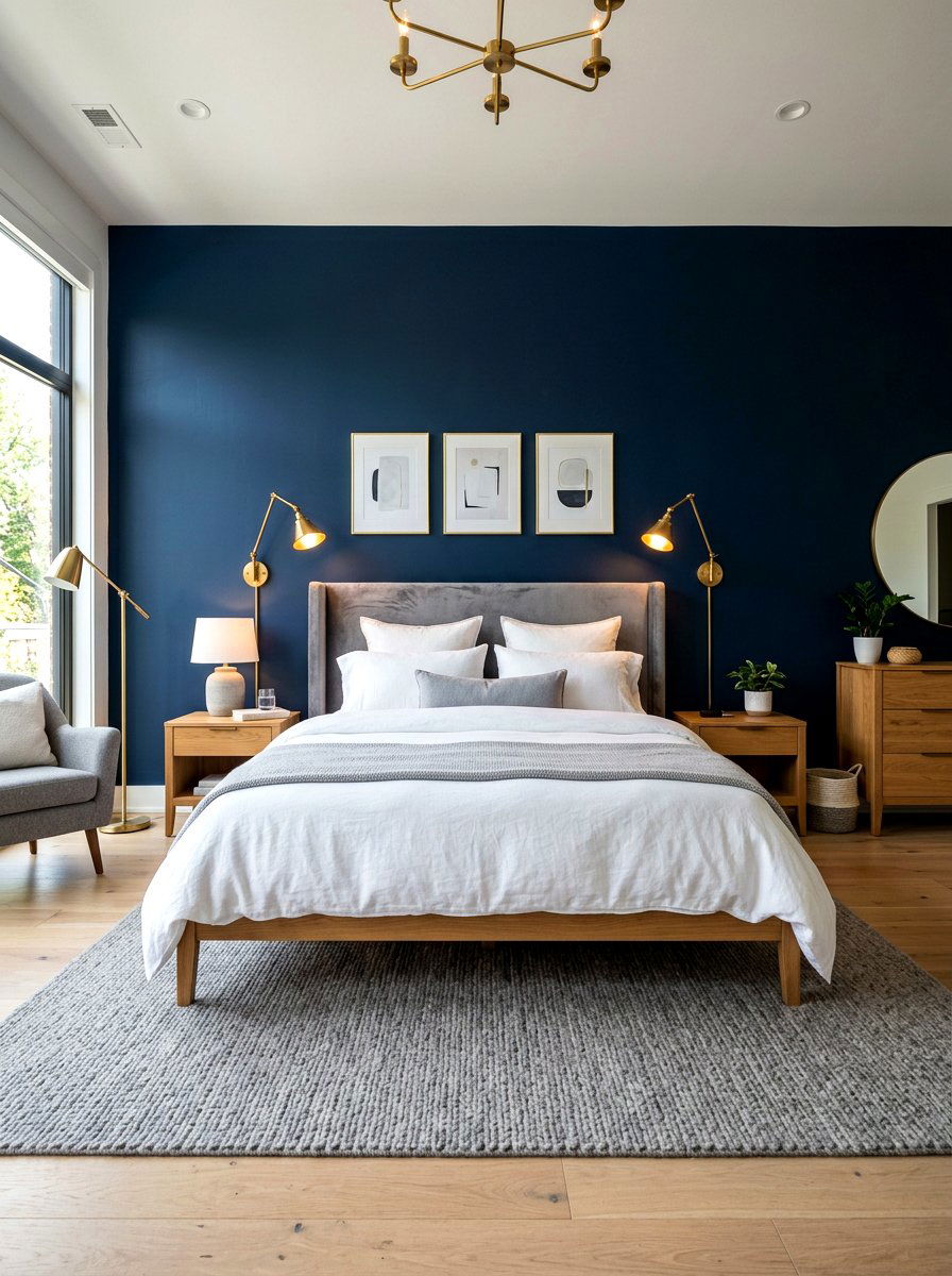Brass Wall Lamp - 30 bedside wall sconce ideas