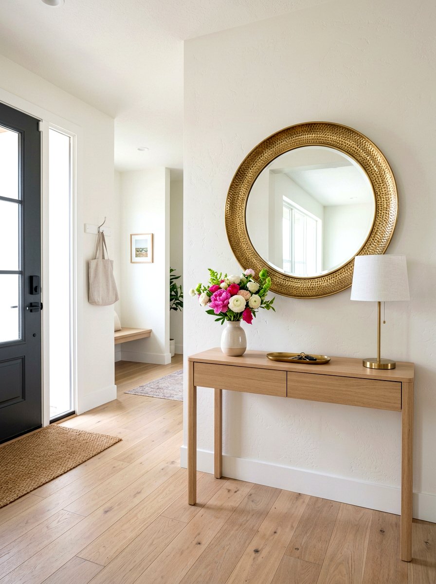 Brass Wall Mirror - 30 brass decor ideas