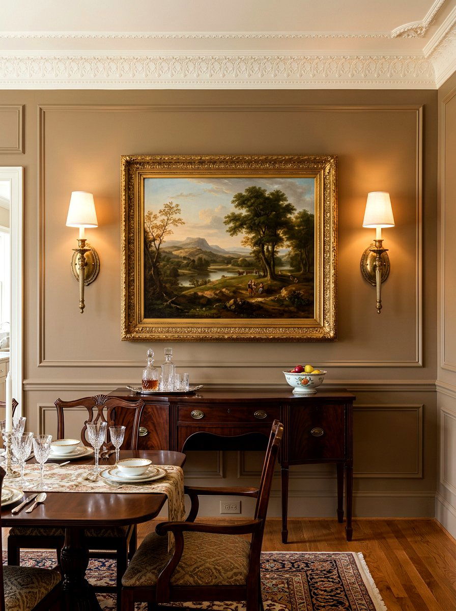 Brass Wall Sconces - 30 collected traditional dining room ideas