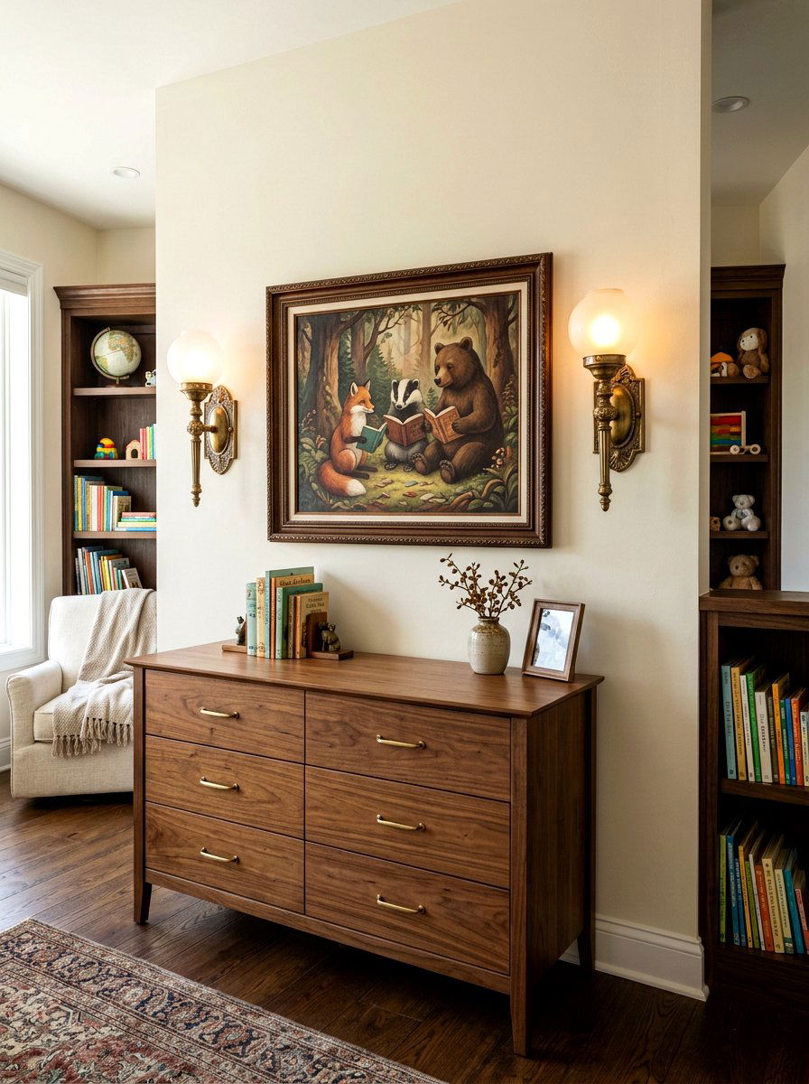 Brass Wall Sconces - 30 gender neutral heirloom nursery ideas