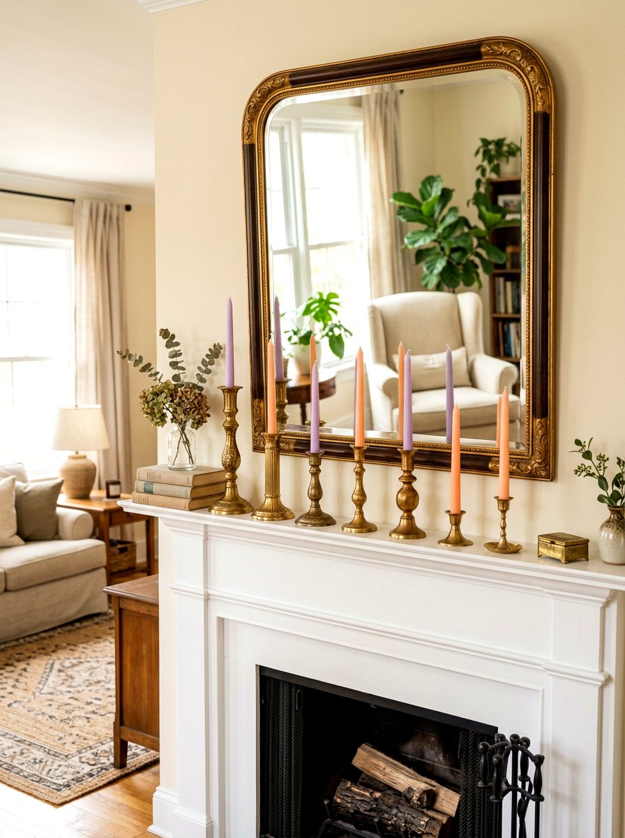 Brass candle holder - 30 spring refresh decor ideas