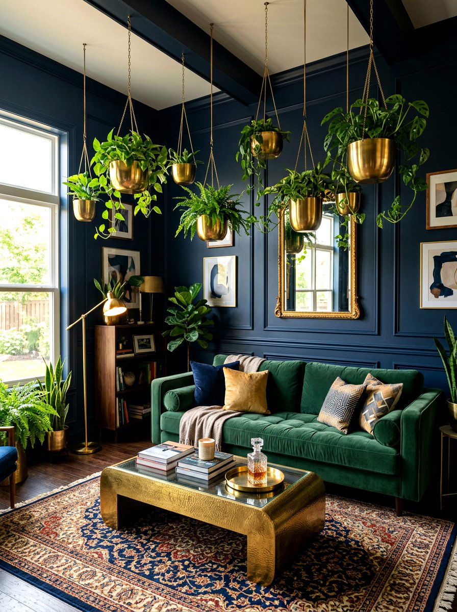Brass hanging planter - 30 hanging planter ideas