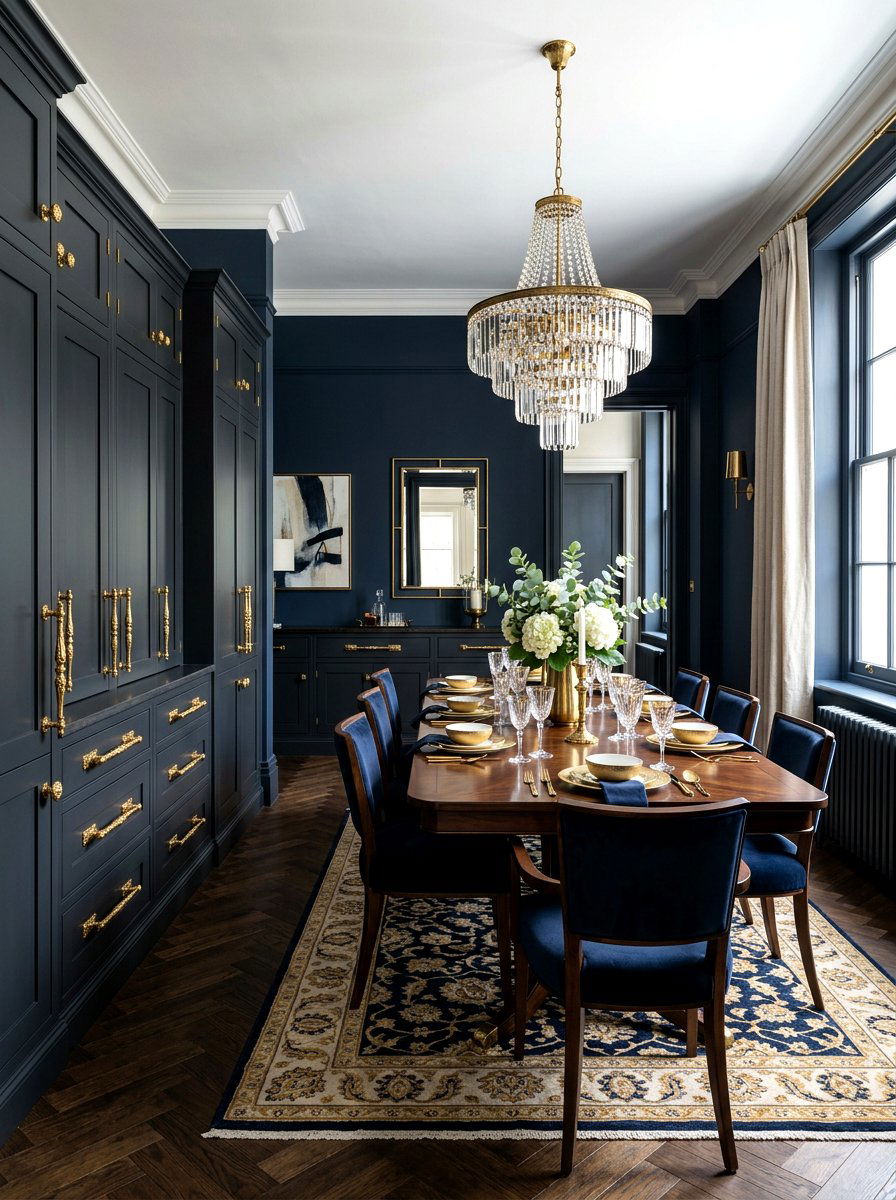 Brass hardware - 30 moody supper club dining ideas