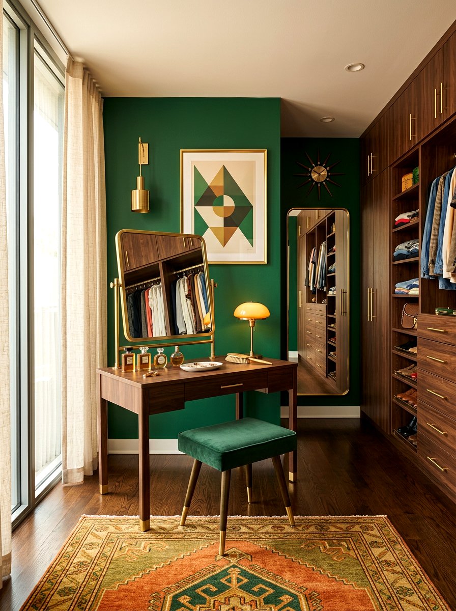 Brass tilt mirror - 30 dressing room mirror ideas