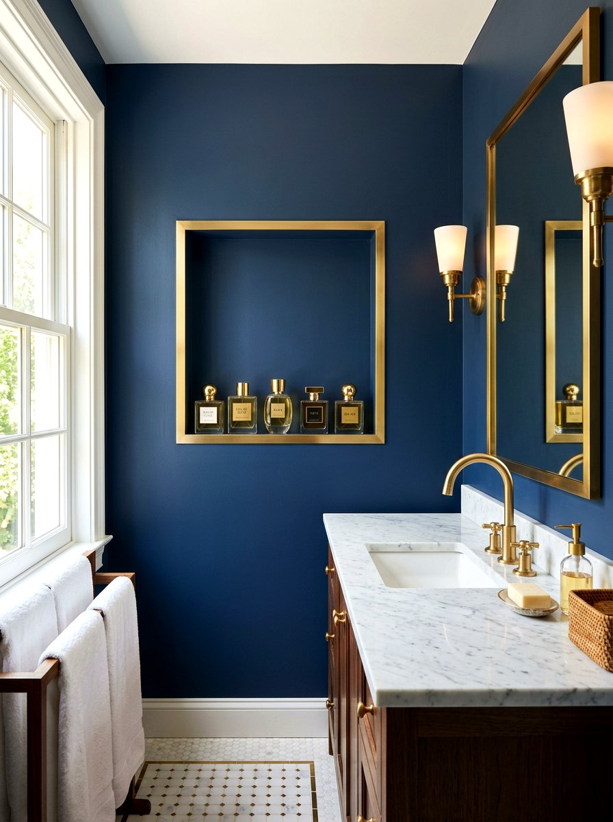 Brass trim medicine niche - 30 recessed medicine niche ideas