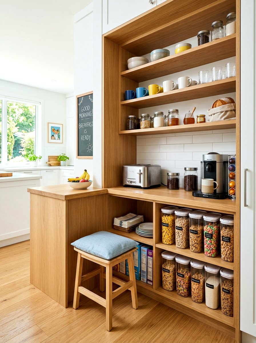 Breakfast Bar Pantry - 30 scullery pantry ideas