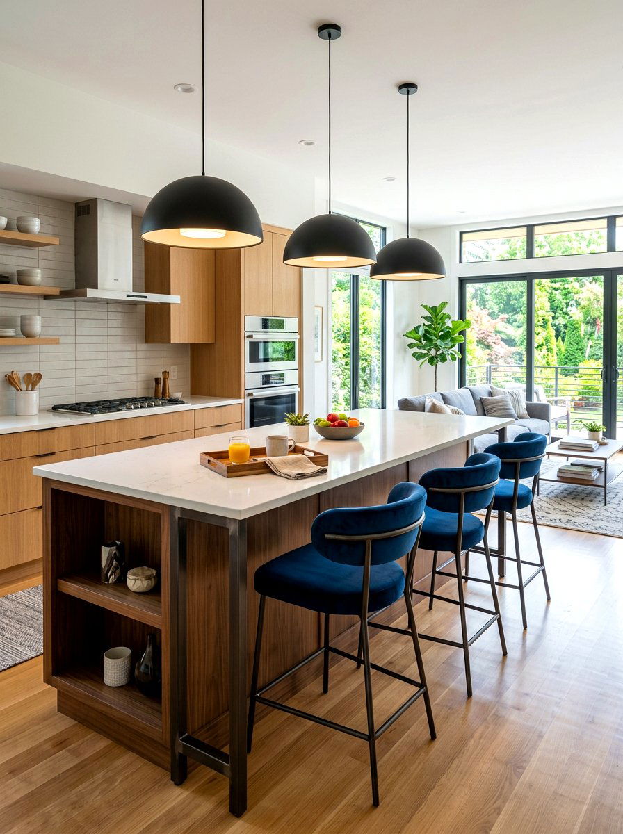 Breakfast Bar Peninsula With Stools - 30 kitchen peninsula ideas