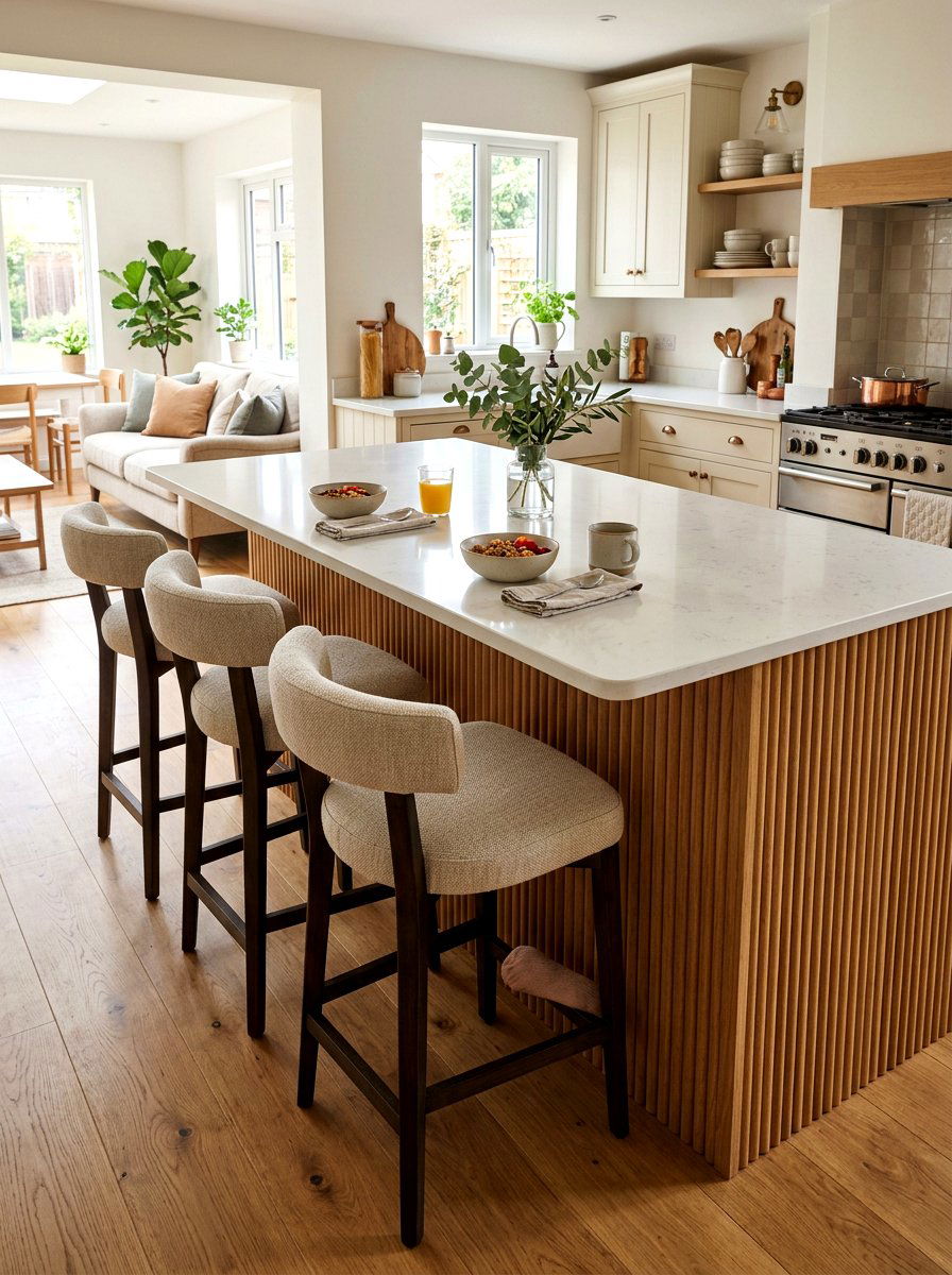 Breakfast Bar Reeded Kitchen Island - 30 reeded wood kitchen island ideas