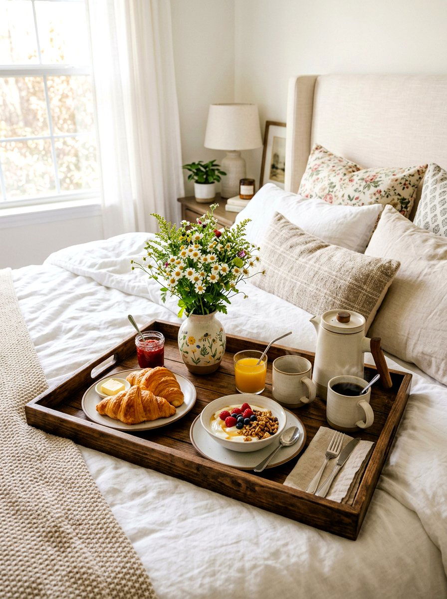 Breakfast In Bed - 30 romantic hosting at home ideas