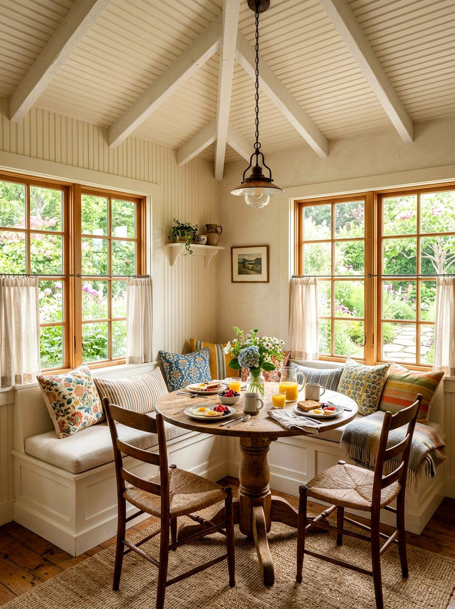 Breakfast Nook Beadboard - 30 beadboard ceiling ideas