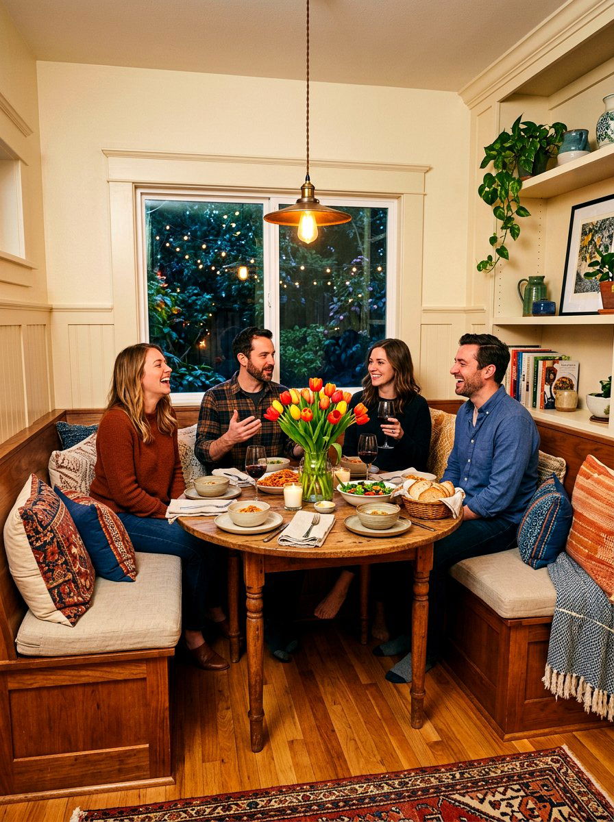 Breakfast Nook Dinner Party - 30 supper club home ideas