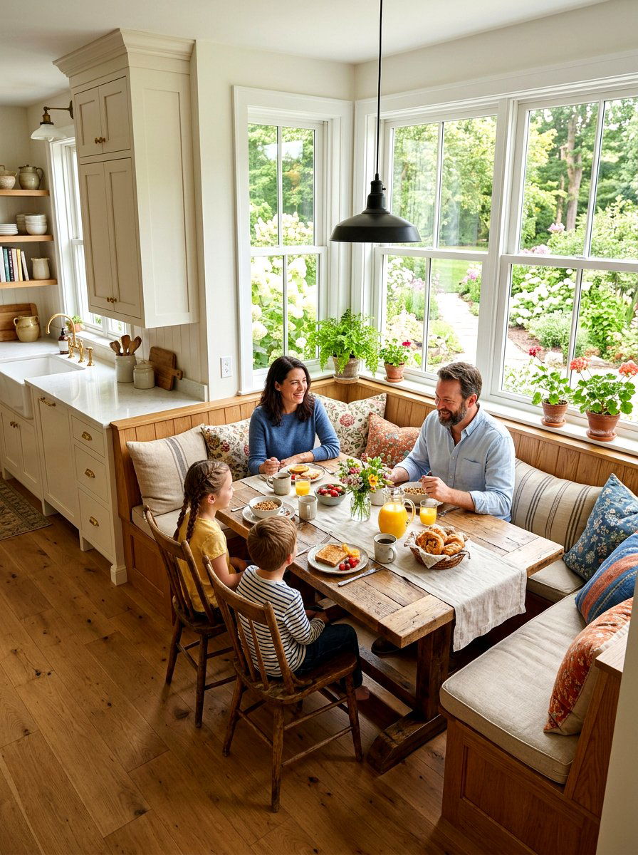 Breakfast Nook Kitchen - 30 rustic kitchen ideas