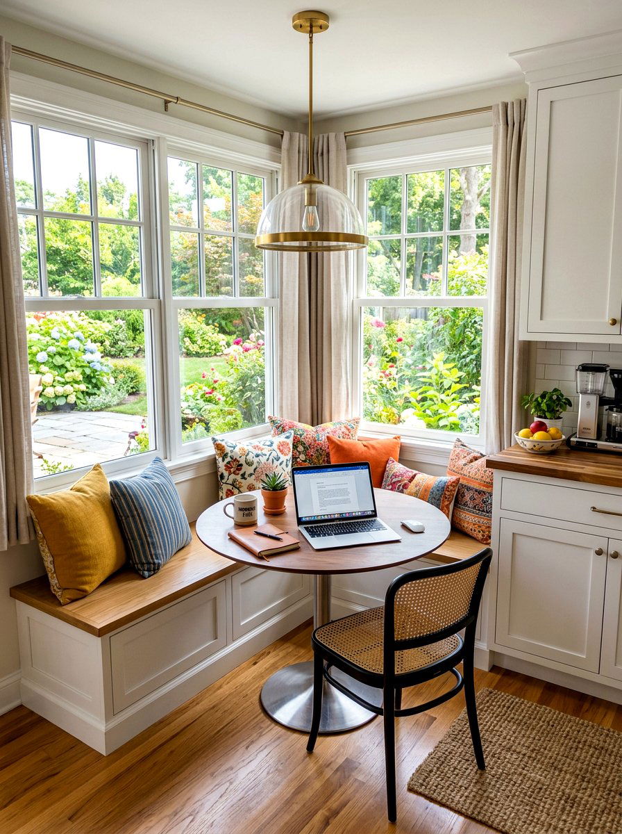 Breakfast Nook Office - 30 flex room office ideas