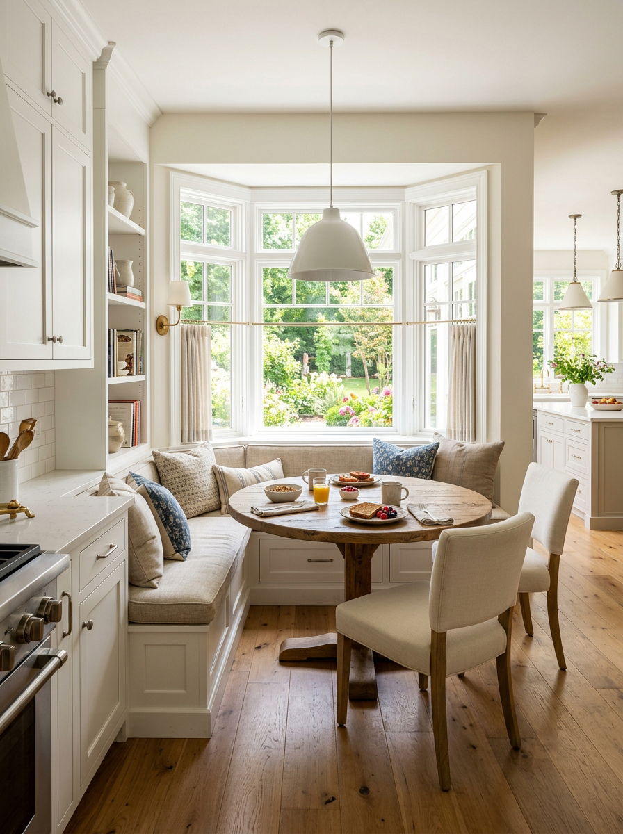 Breakfast Nook Seating - 30 wine country kitchen ideas