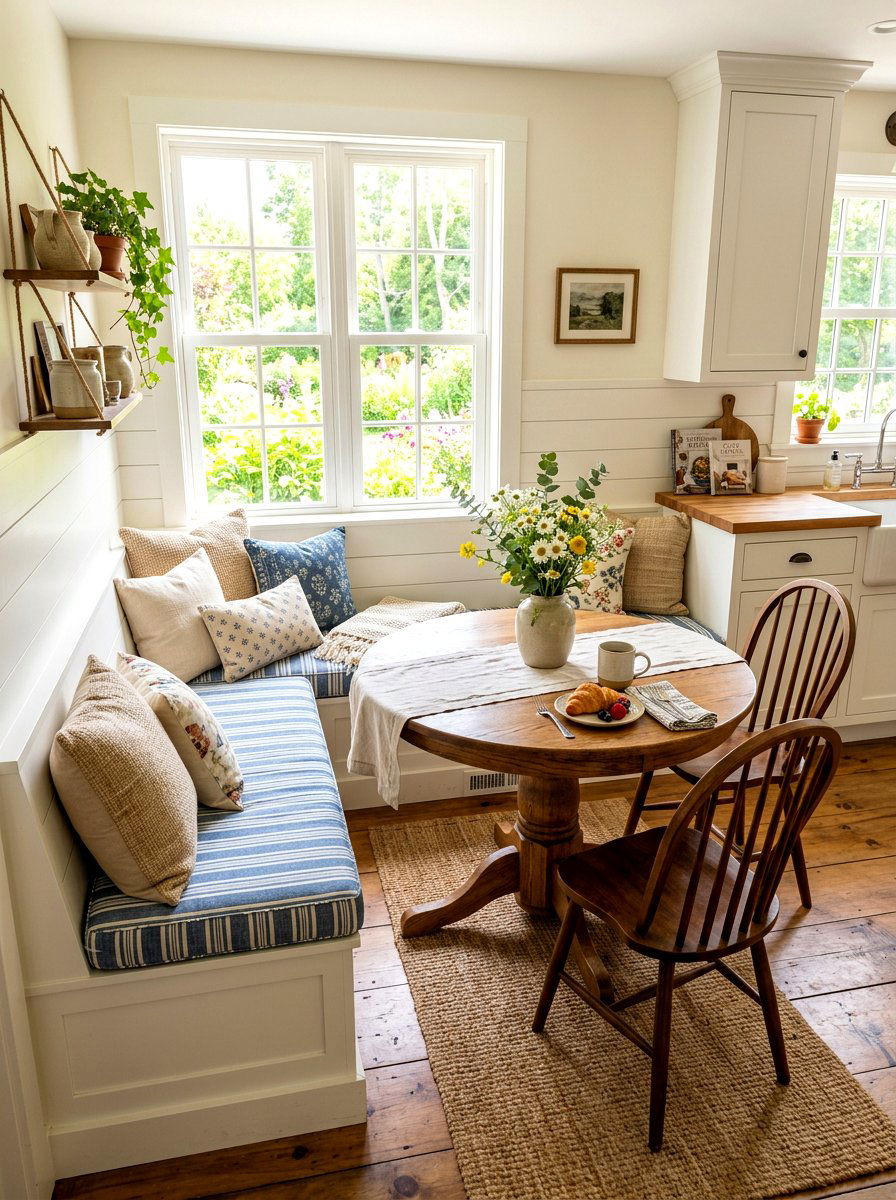 Breakfast Nook Seating - 30 social media kitchen ideas