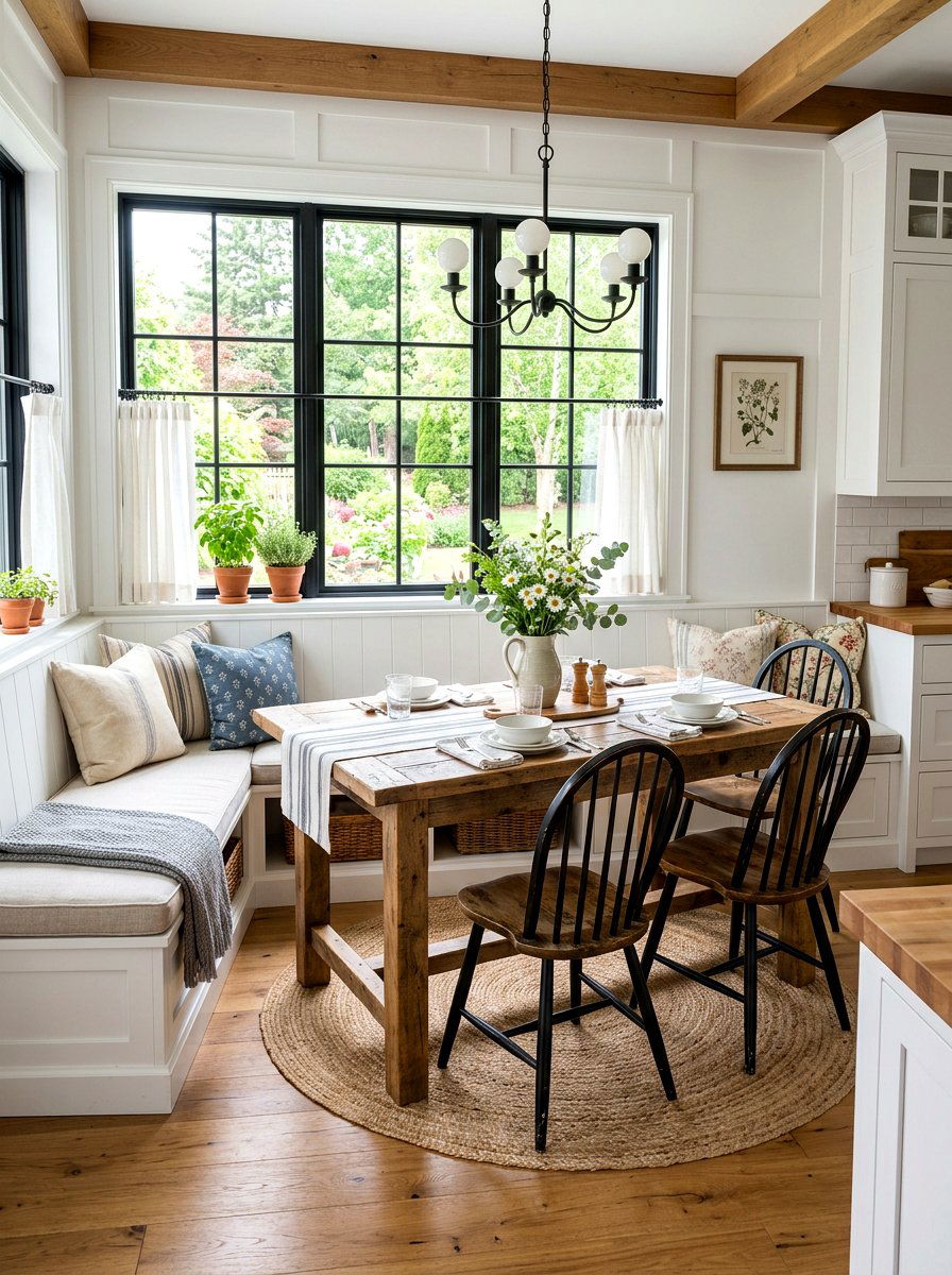 Breakfast Nook Seating - 30 cozy kitchen window seat ideas