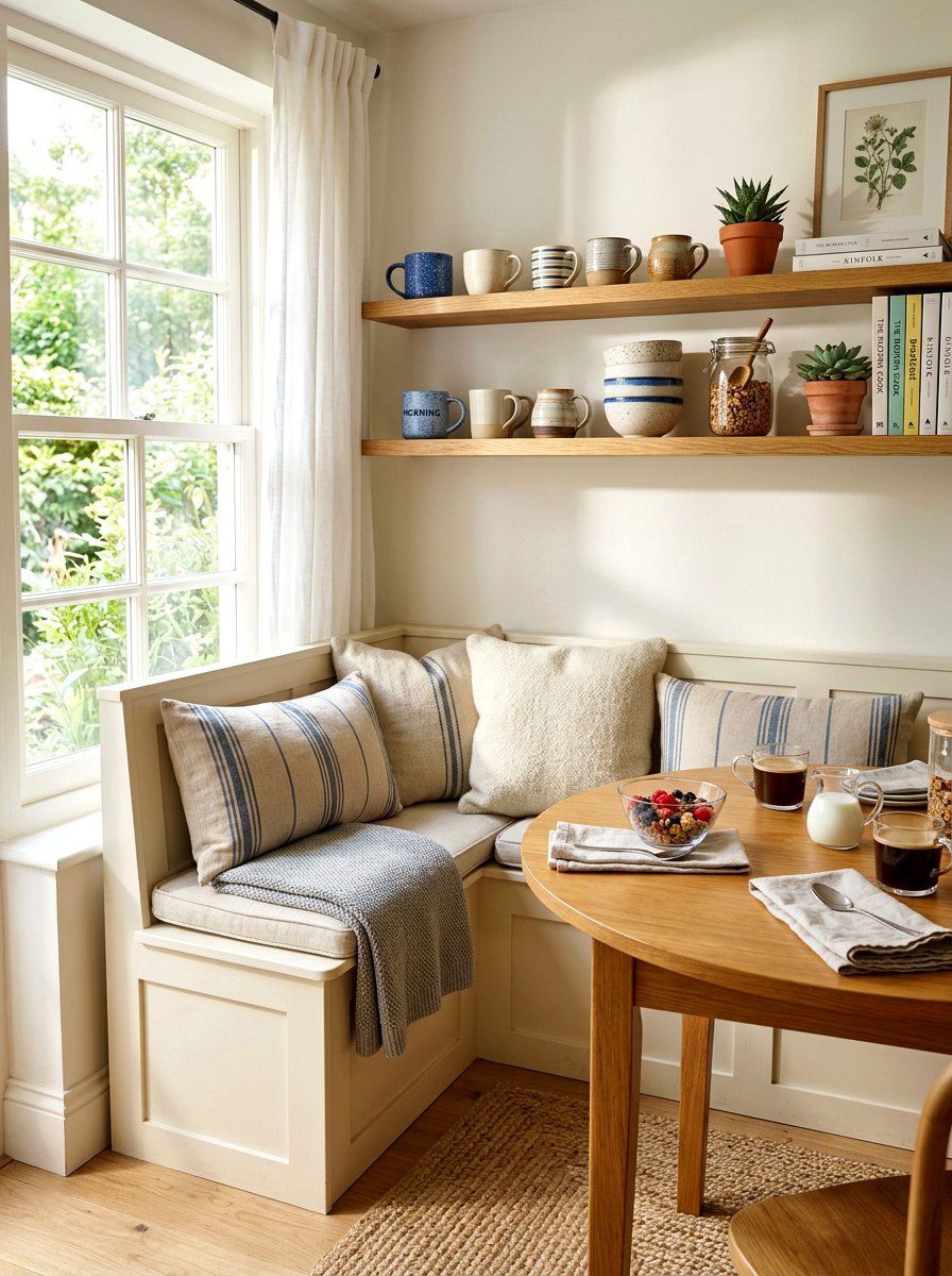 Breakfast Nook Shelf - 30 dish display ideas