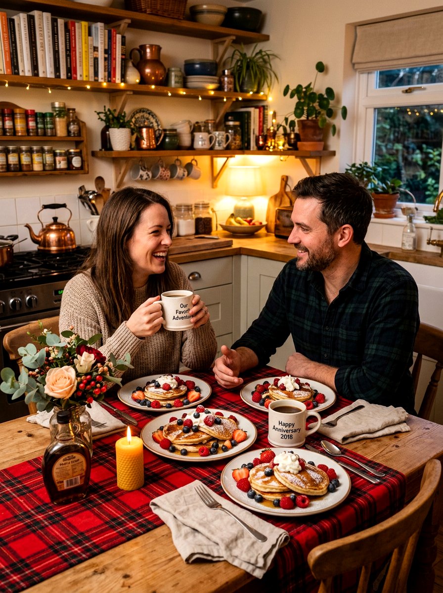 Breakfast for dinner cozy - 30 anniversary dinner at home ideas