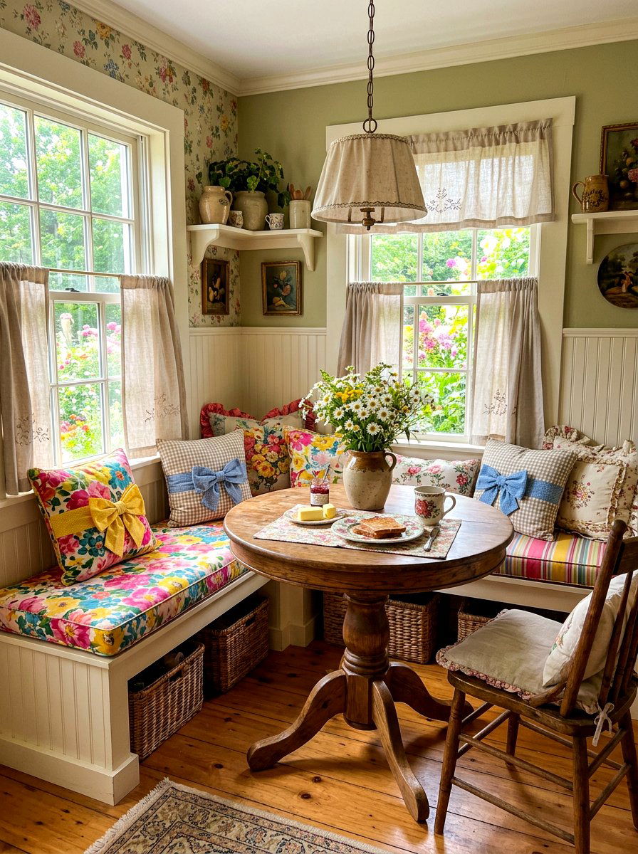 Breakfast nook bows - 30 bow decor ideas