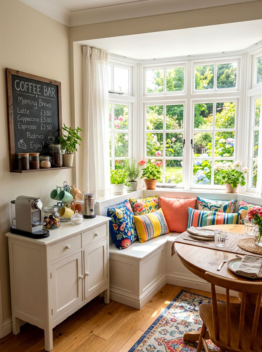 Breakfast nook coffee bar - 30 beverage pantry ideas