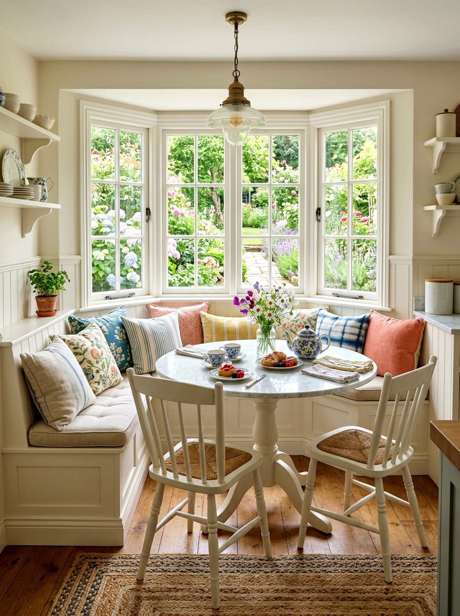 Breakfast nook dining area - 30 Nancy Meyers dining room ideas